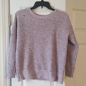 Knit sweater, distressed, XS.